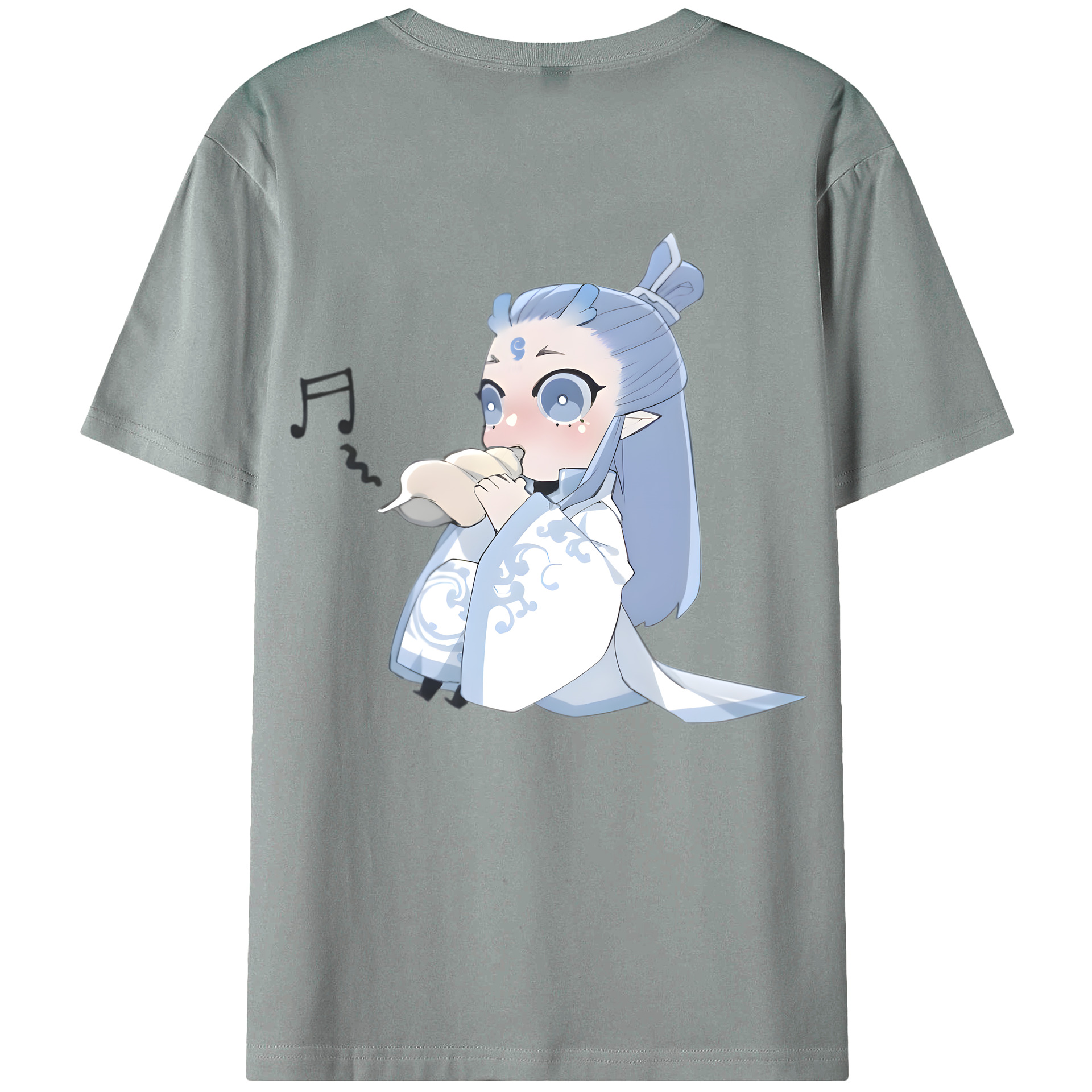 （画像用） Ne Zha 2 ナタ 魔童の大暴れ 綿100％ メンズ半袖Tシャツ（バックプリント） 通気性